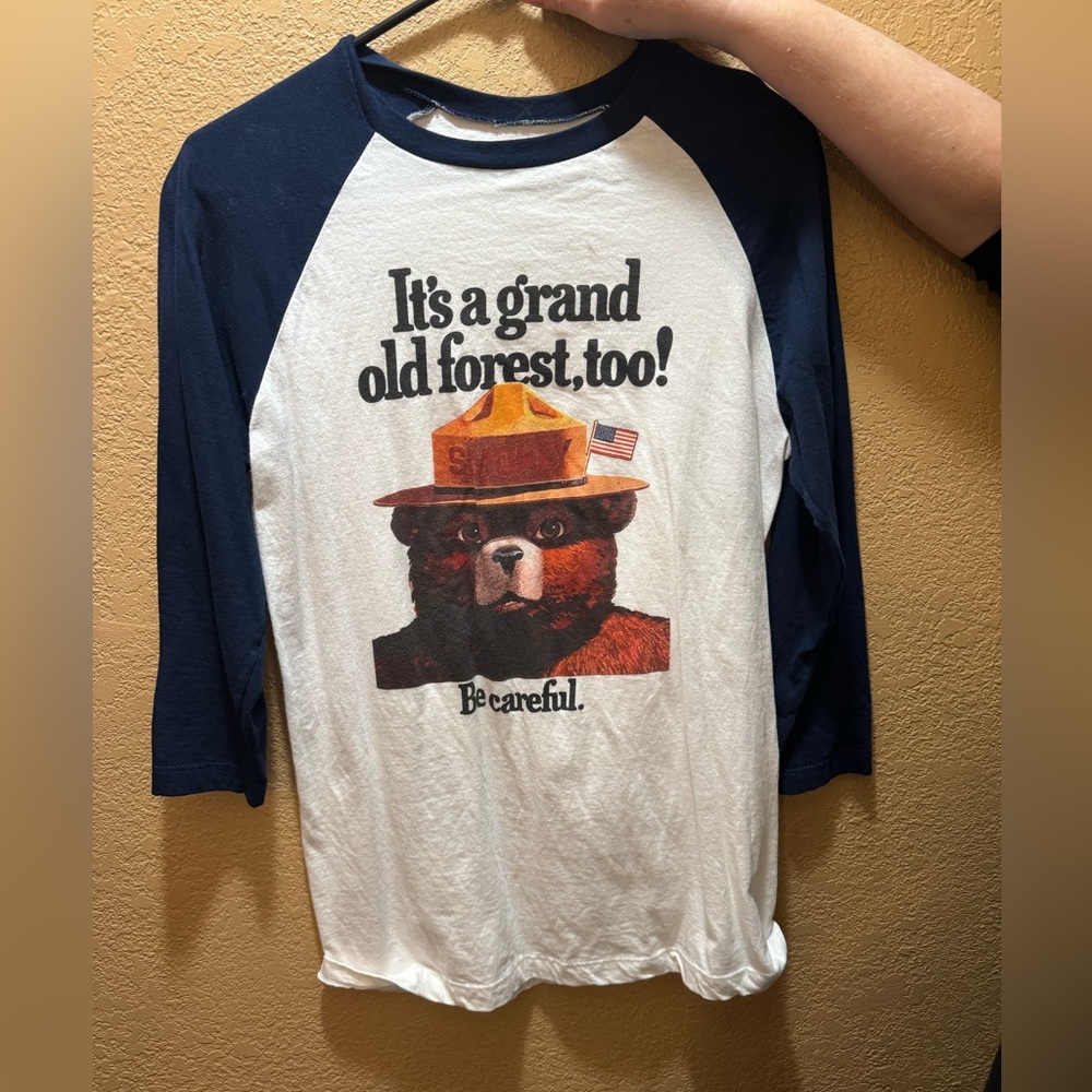 Smokey the Bear Baseball Tee